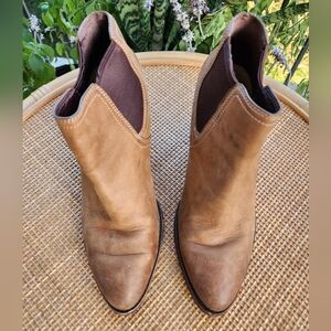 Cole Haan Brown Leather Ankle Boots Sz 7